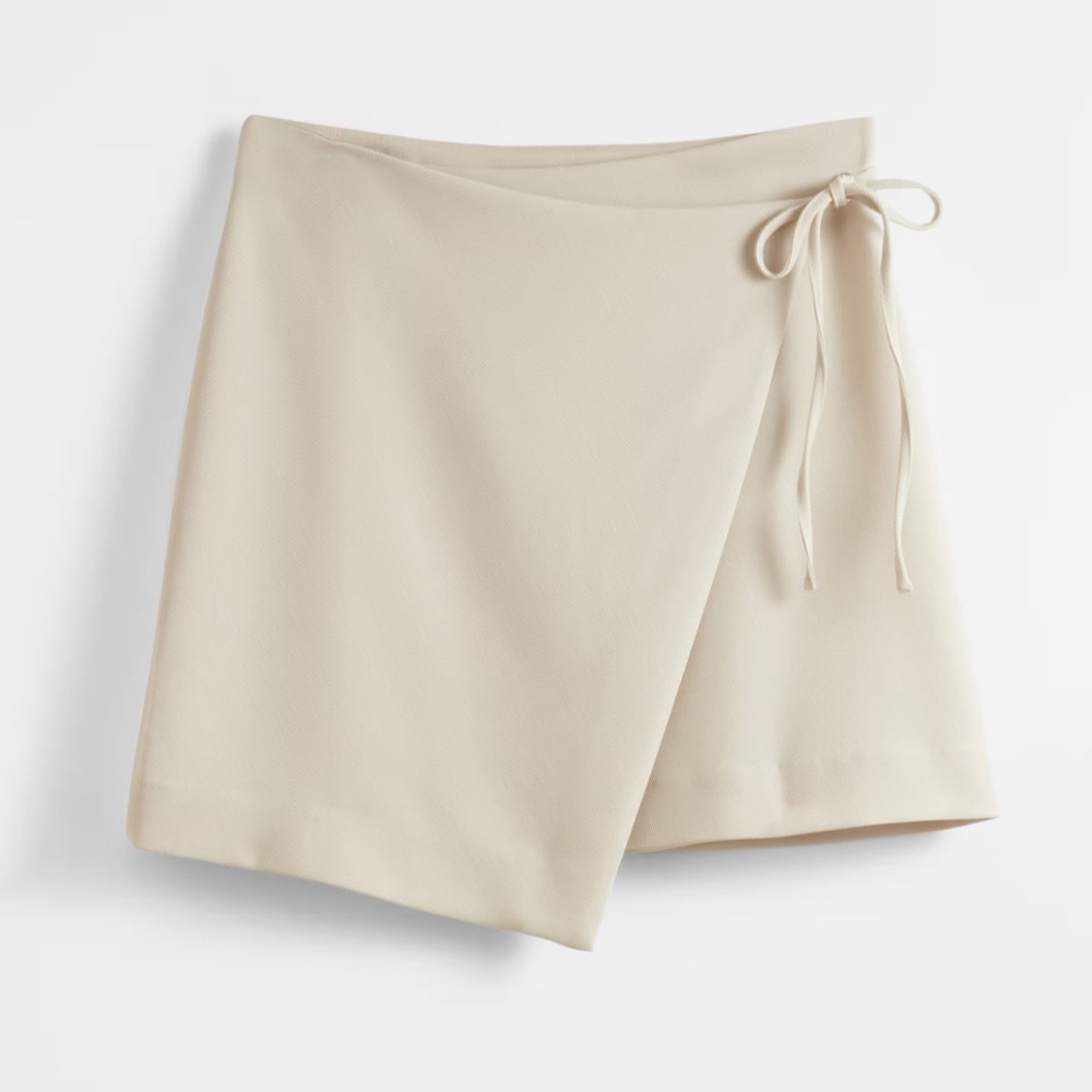& Other Stories Tailored Mini Wrap Skirt